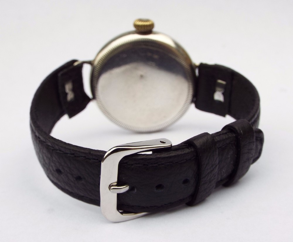 A gents 1914 silver Electa trench watch View III
