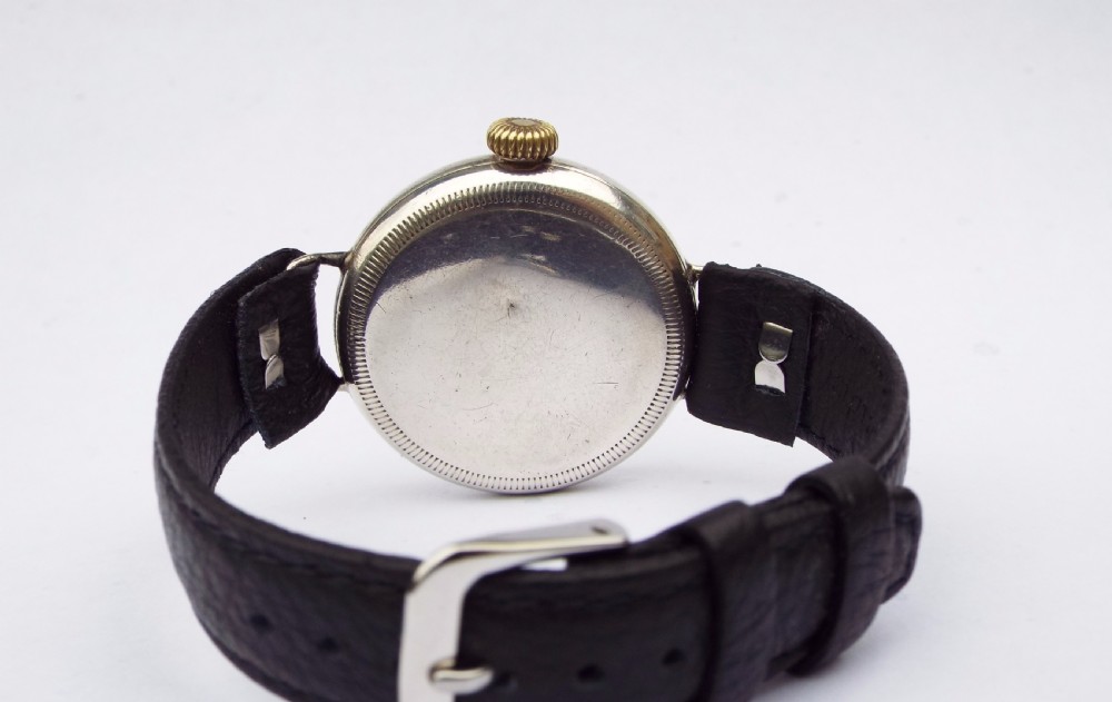 A gents 1914 silver Electa trench watch View IV