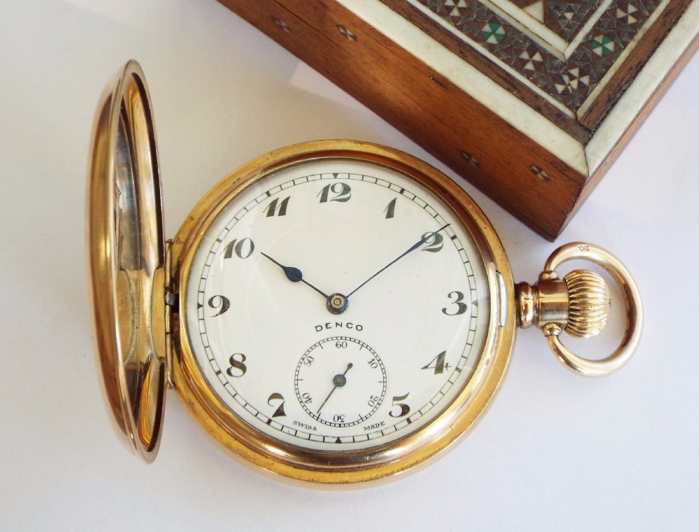 1930s Denco full hunter pocket watch View II