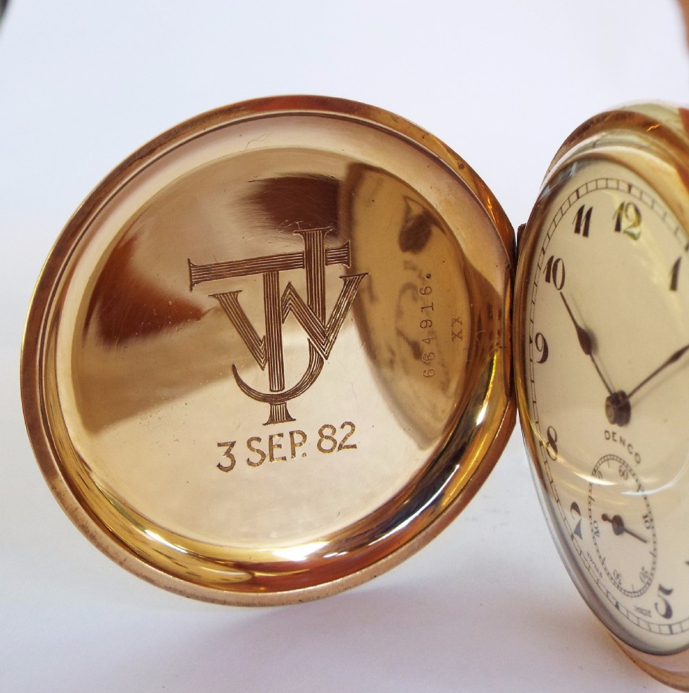 1930s Denco full hunter pocket watch View VI