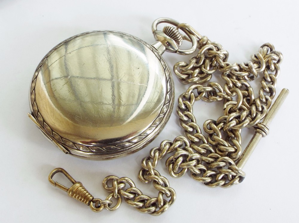 1944 Elgin pocket watch with chain View II