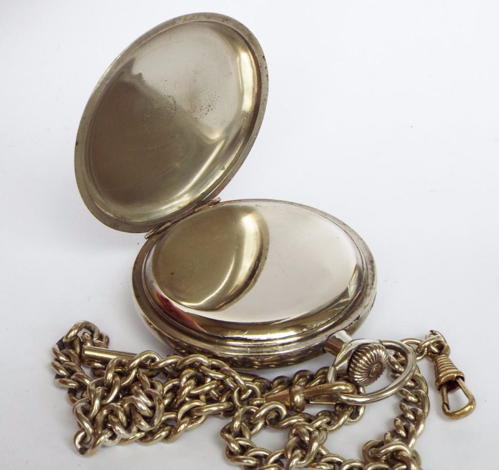 1944 Elgin pocket watch with chain View IV