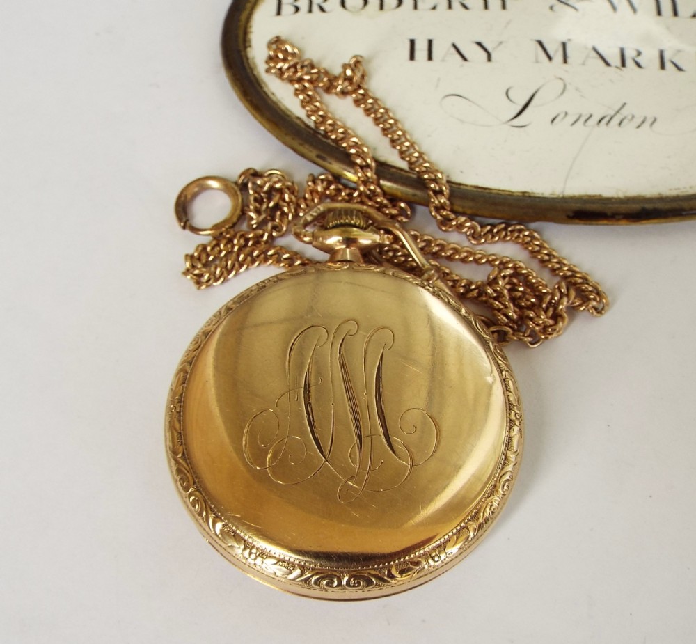 1920 Waltham pocket watch with chain View V