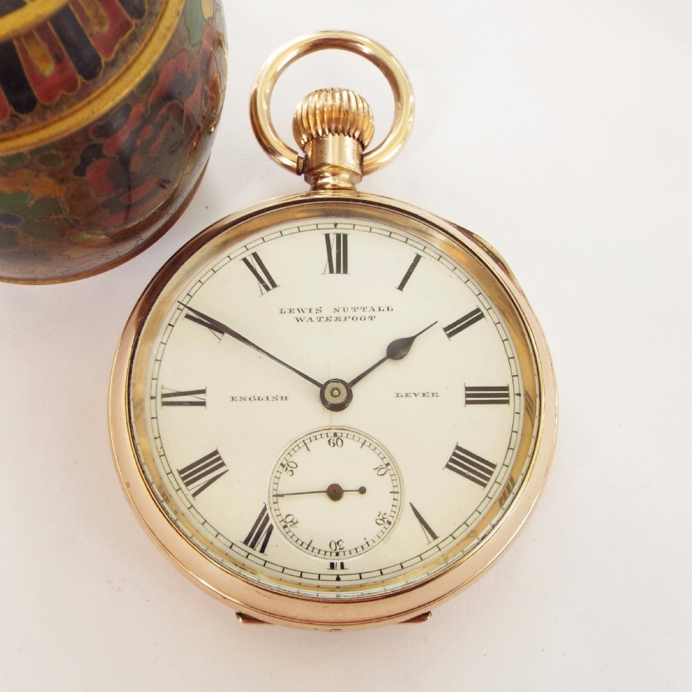 Antique William Ehrhardt English Lever pocket watch View II