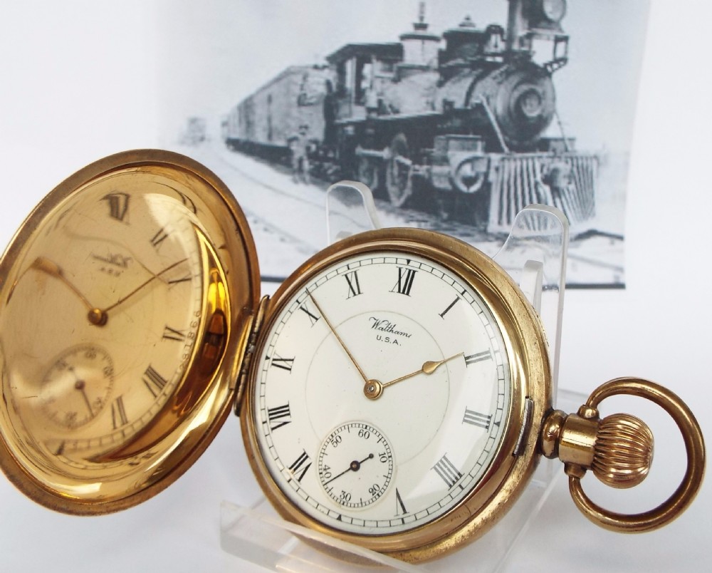 1919 Waltham Vanguard railroad hunter pocket watch