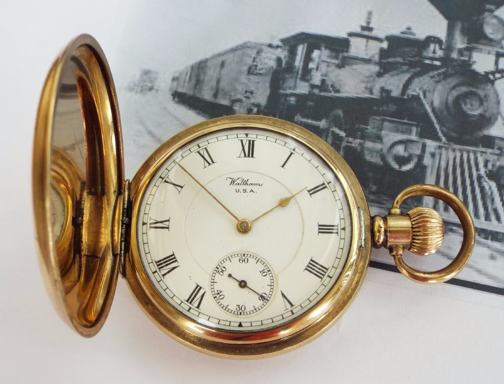 1919 Waltham Vanguard railroad hunter pocket watch View II