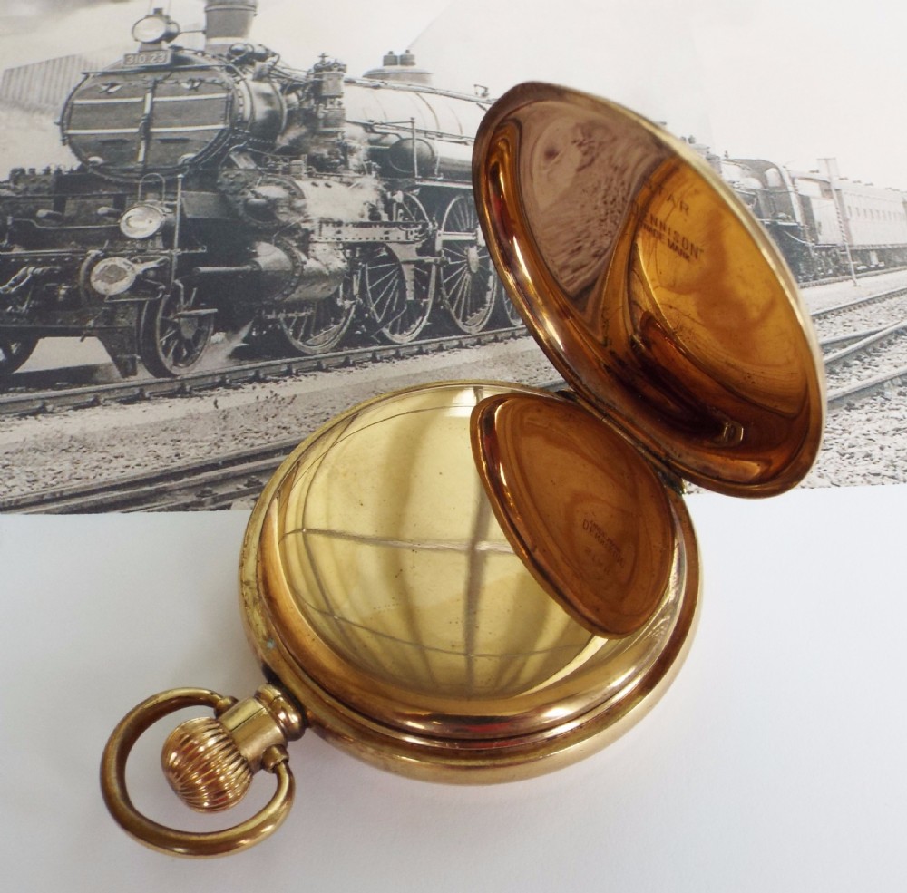 1919 Waltham Vanguard railroad hunter pocket watch View IV