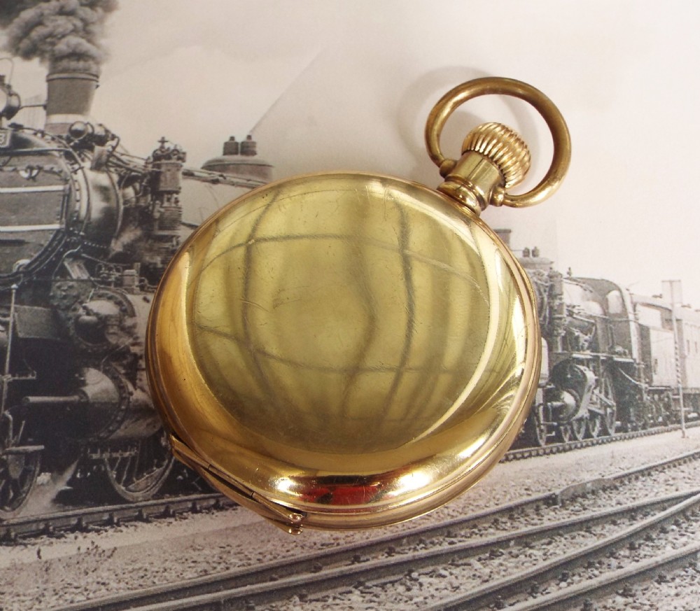 1919 Waltham Vanguard railroad hunter pocket watch View V