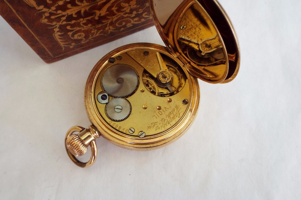 Antique hunter pocket watch, Lancashire Watch Co View III