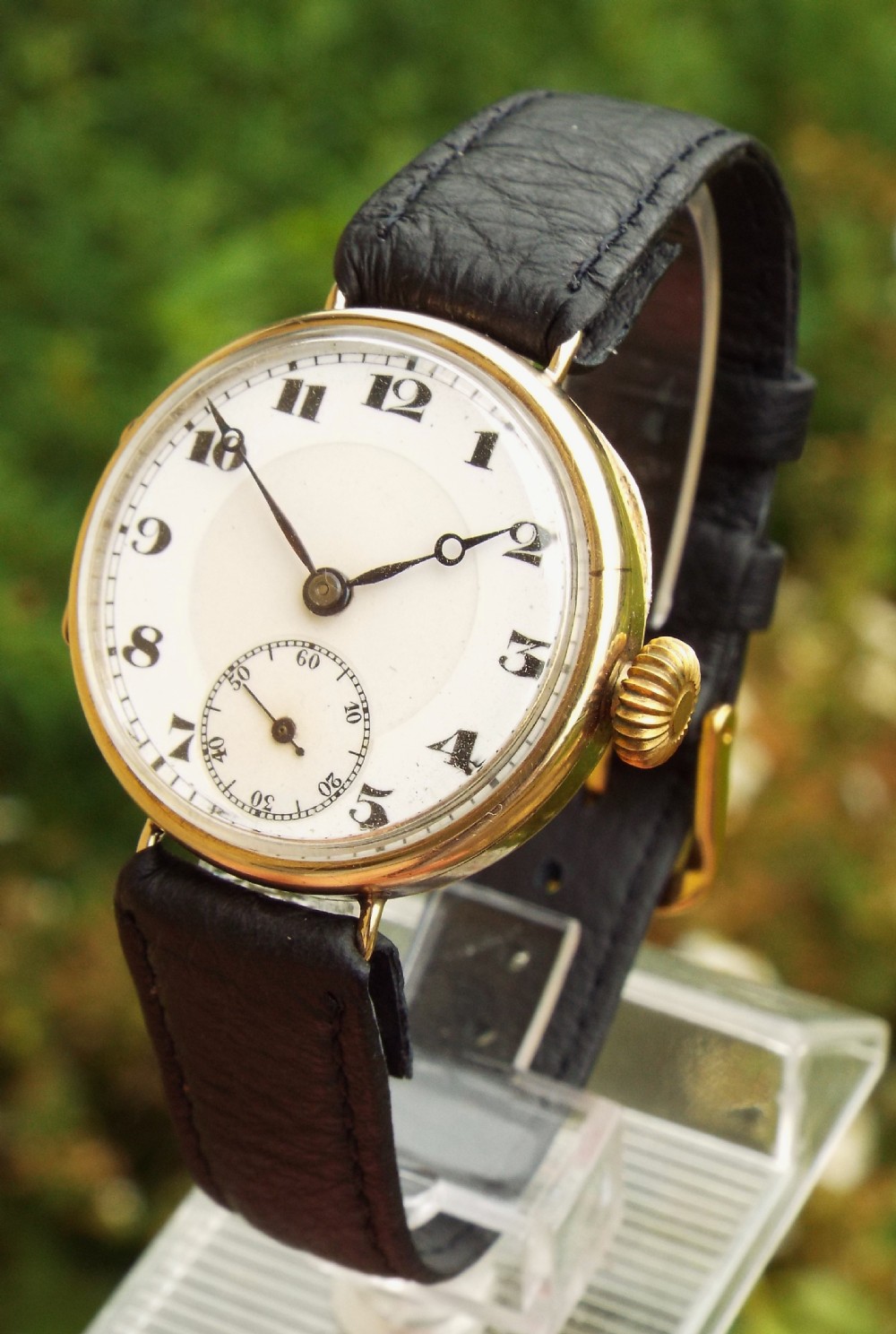 9ct gold gents wrist watch, 1924