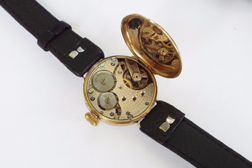 9ct gold gents wrist watch, 1924 View III