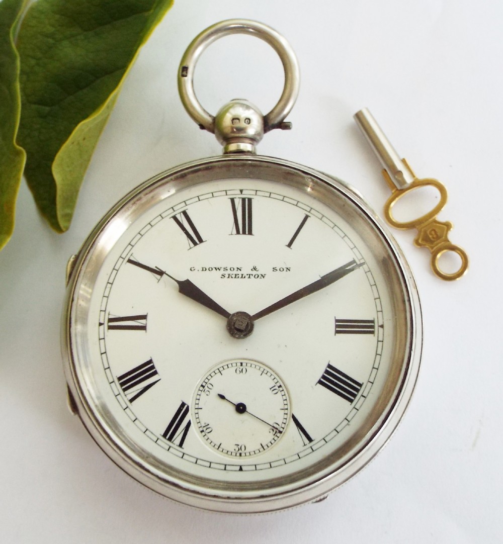 Antique silver Lancs Watch Co Skelton pocket watch