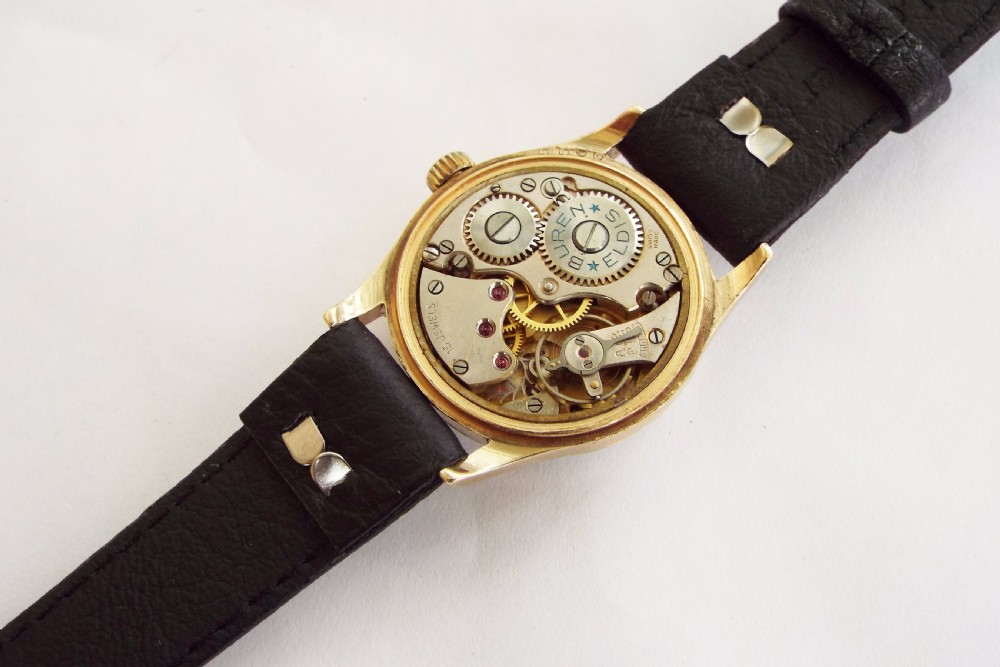 9ct gold Buren Eldis mid-size wrist watch, 1941 View III