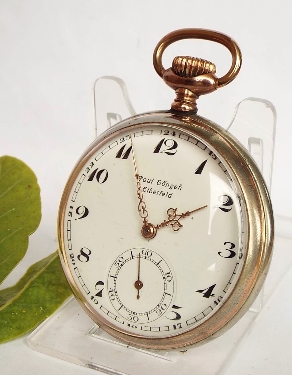 A 1920s Junghans  galonne cased pocket watch