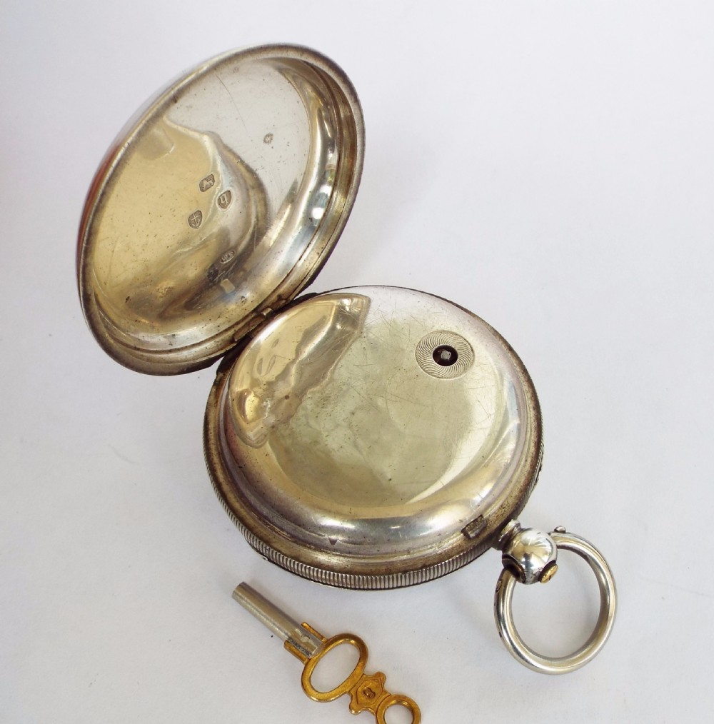 Antique silver private label pocket watch, 1890 View IV