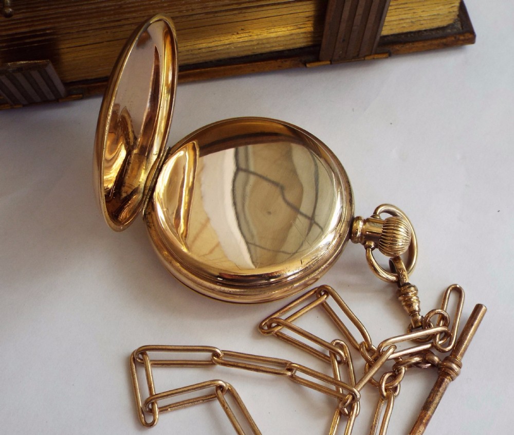 1920s Cyma half hunter pocket watch for J W Benson View V