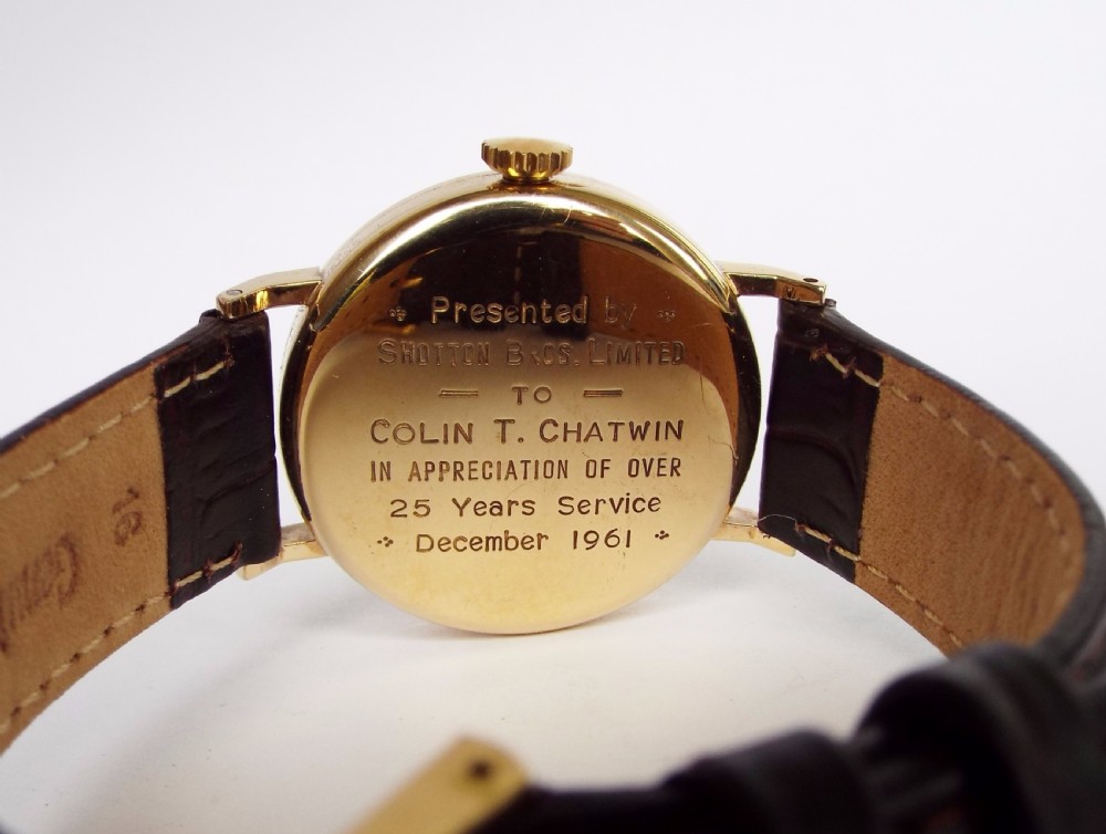 Gents 9ct gold Smiths De Luxe watch, box & papers, 1957 View VI