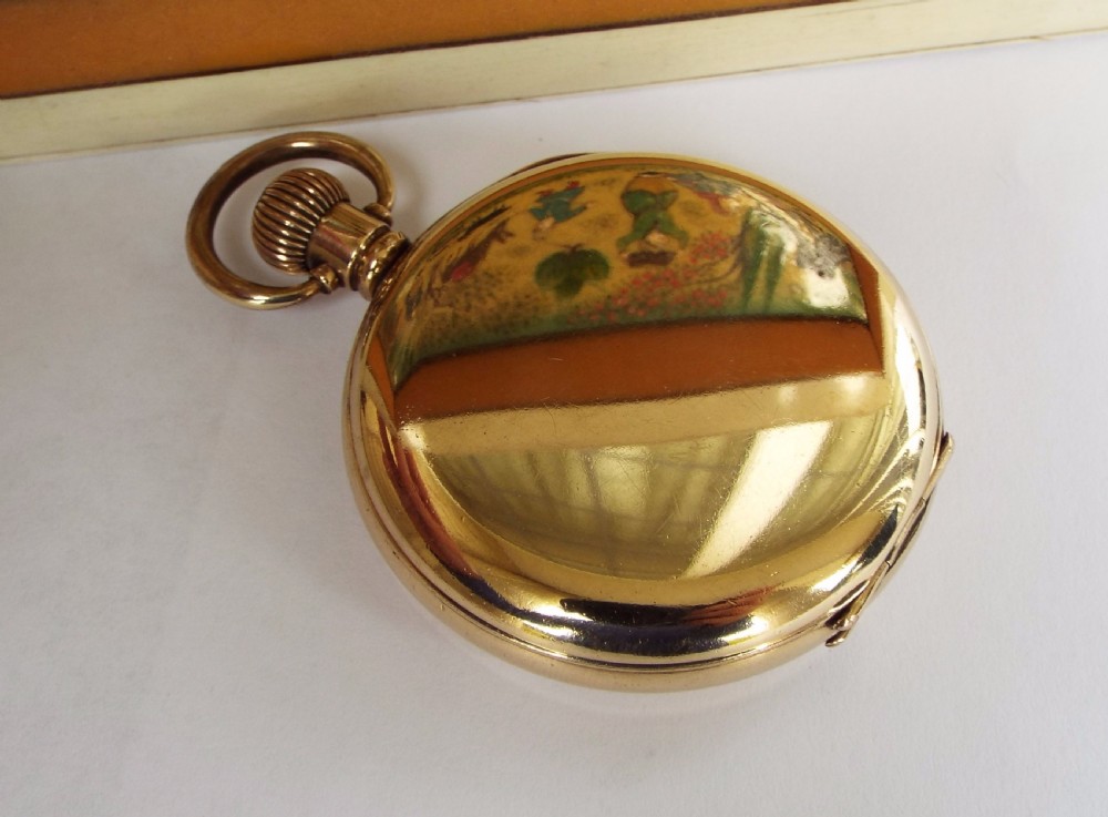 Antique Swiss full hunter pocket watch, circa 1910 View III