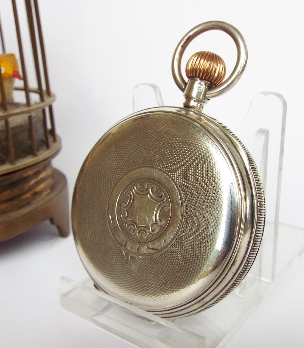Antique silver English Lever pocket watch, 1910 View II