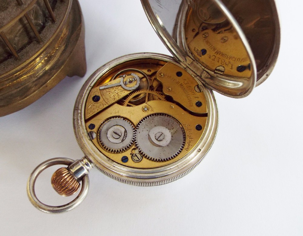 Antique silver English Lever pocket watch, 1910 View III