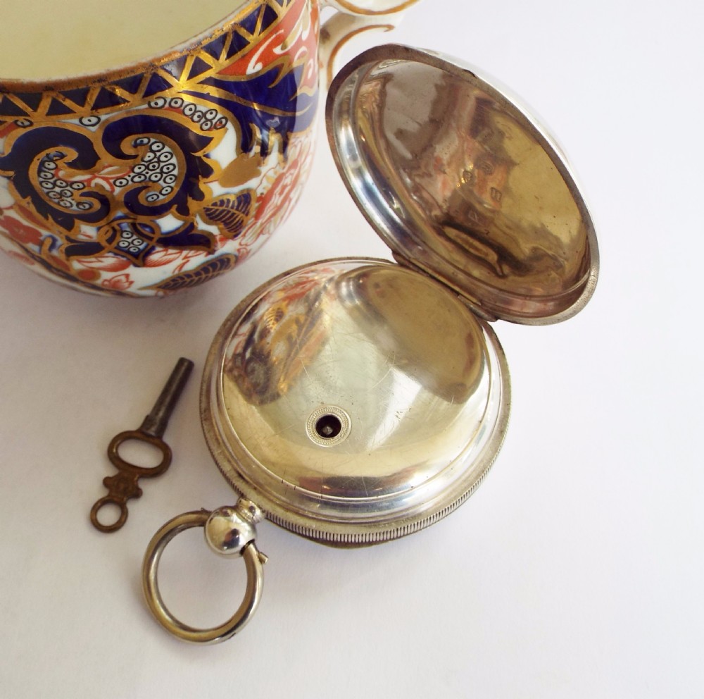 An antique silver Waltham pocket watch, 1887 View IV