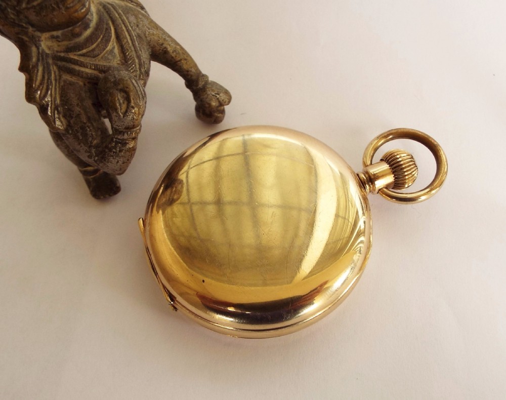 An antique Swiss full hunter pocket watch View IV