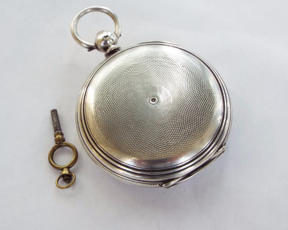 Antique English silver hunter pocket watch, 1873 View IV
