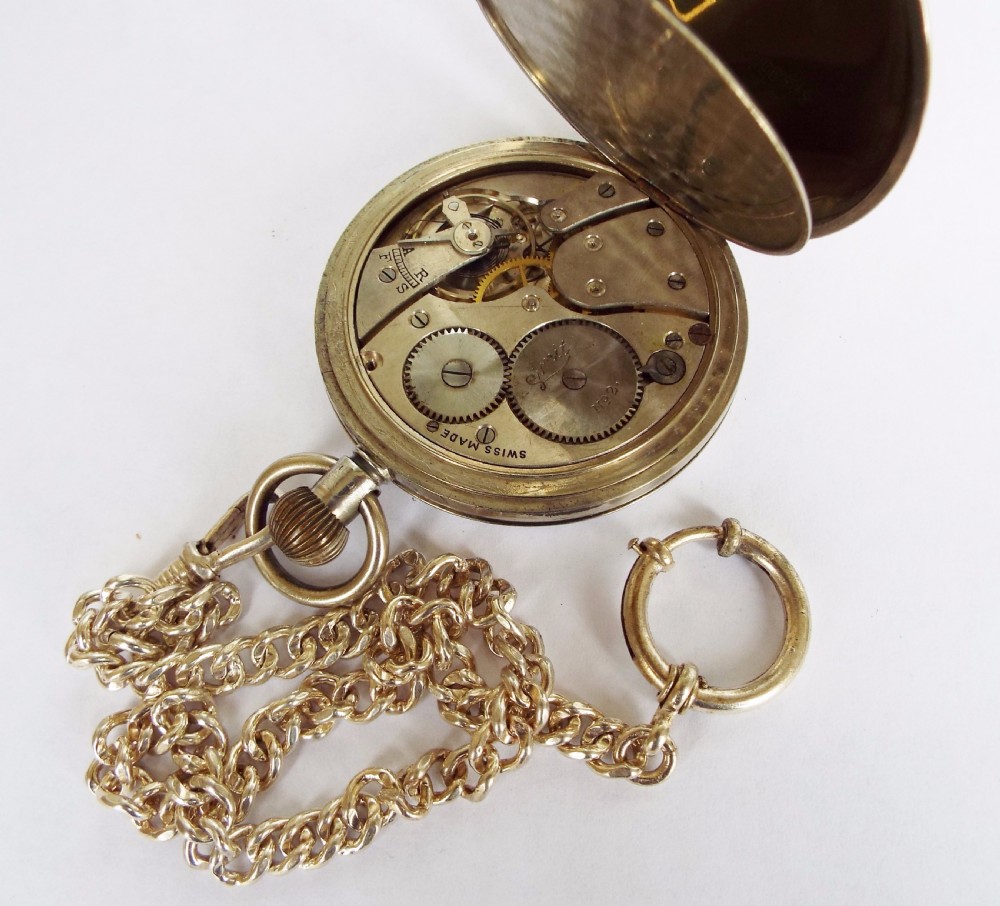 1930s Limit No 2 pocket watch with chain View V