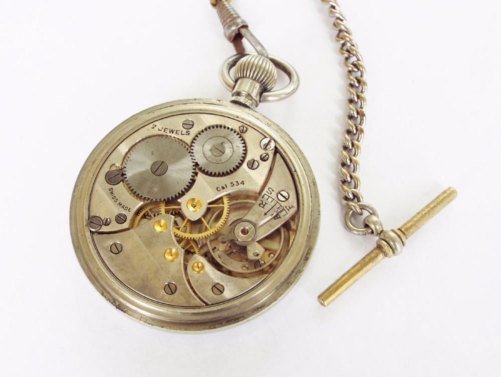 1920s Cortébert pocket watch and chain View IV