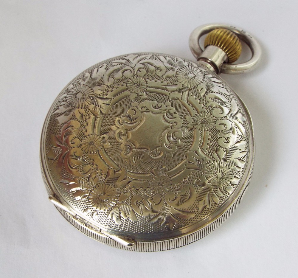 Antique silver Hebdomas pocket watch, Schild & Cie View IV
