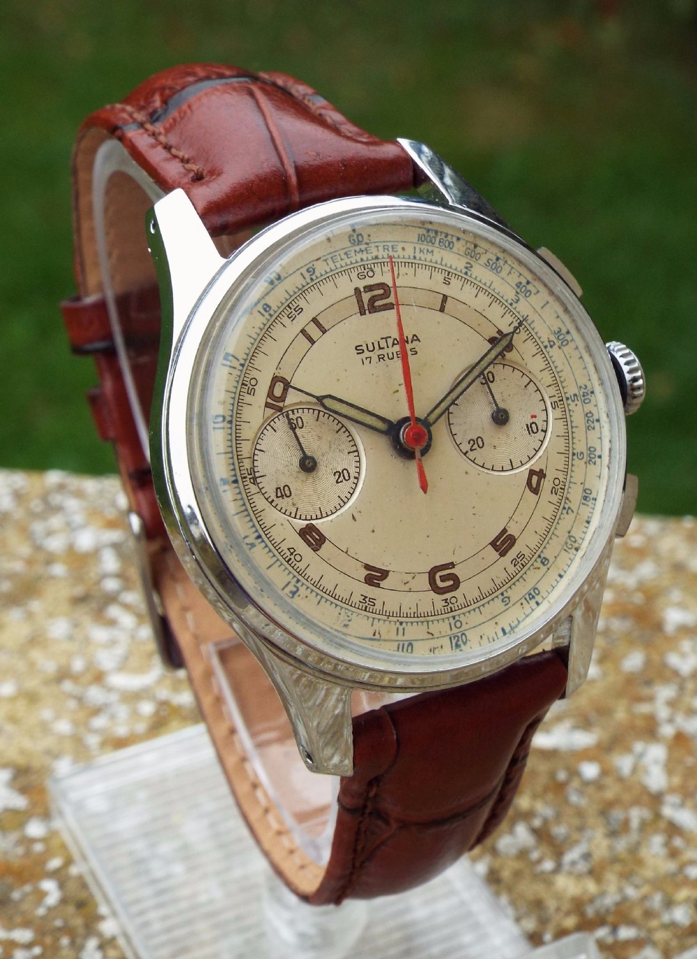 Gents 1940s Sultana chronograph wrist watch