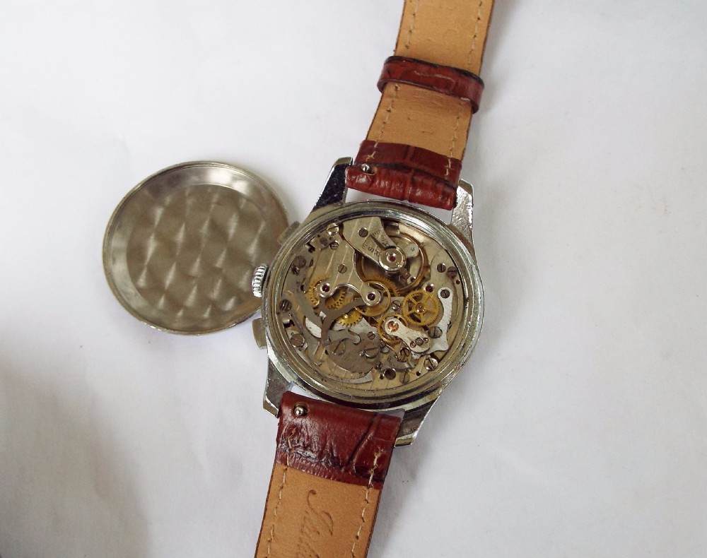 Gents 1940s Sultana chronograph wrist watch View III
