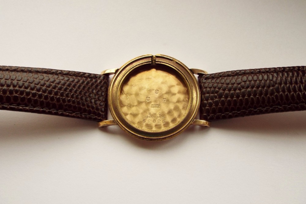 Gents 9 carat gold Majex wrist watch, late 1950s View IV