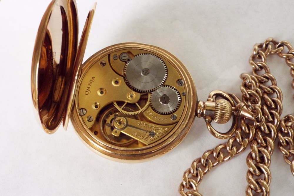 1920s Omega pocket watch with chain View IV