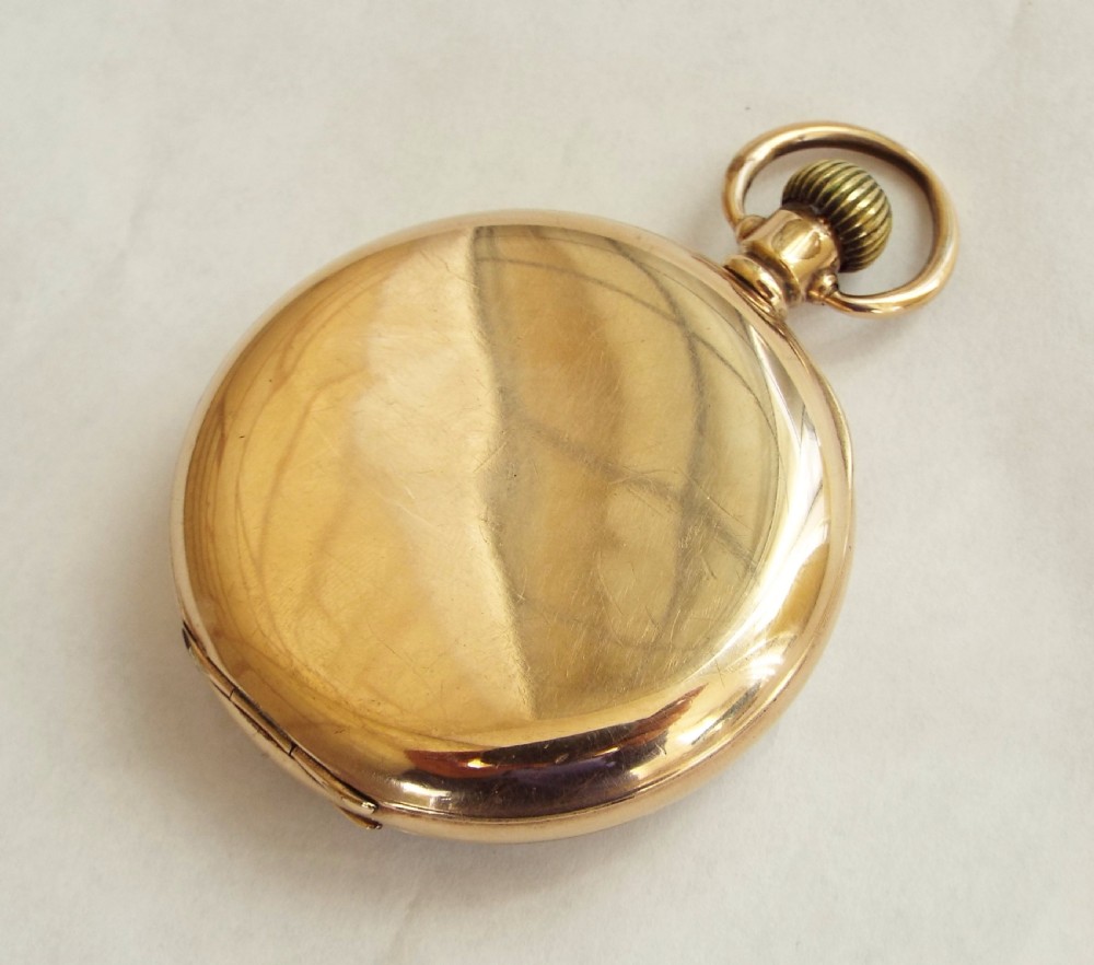 1912 Waltham gold plated pocket watch View V