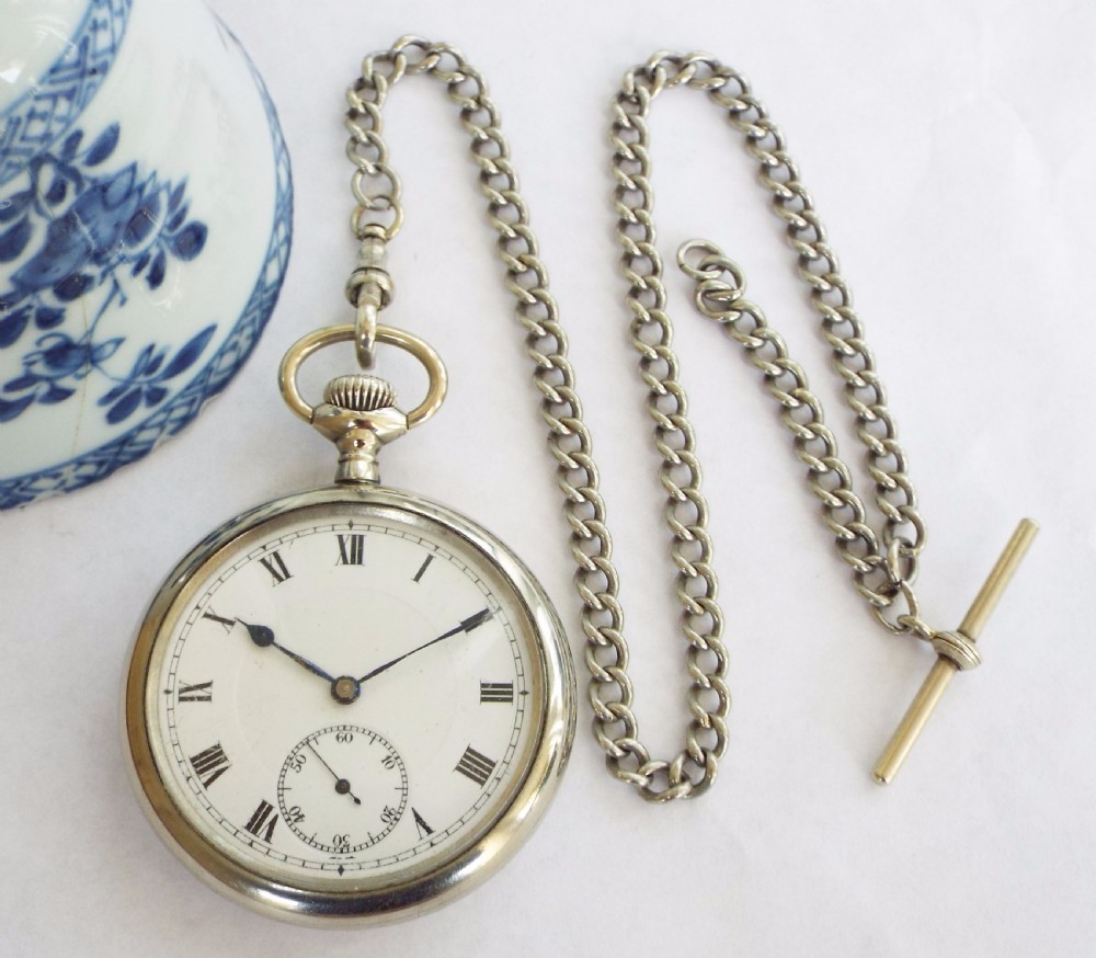 Antique pocket watch and chain, circa 1900 View II