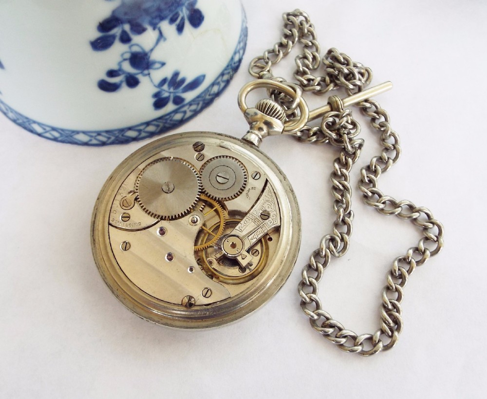 Antique pocket watch and chain, circa 1900 View IV