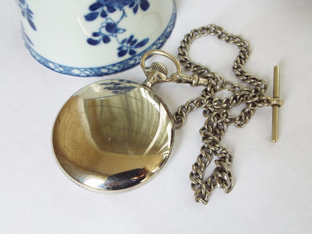 Antique pocket watch and chain, circa 1900 View V