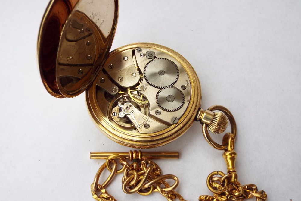 1930s Limit pocket watch with chain View V