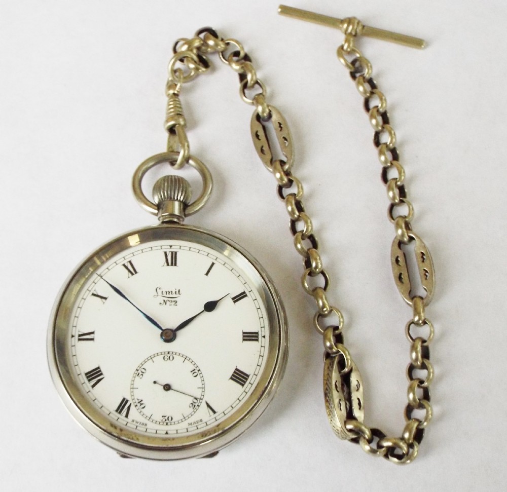 1930s Limit pocket watch with chain View III