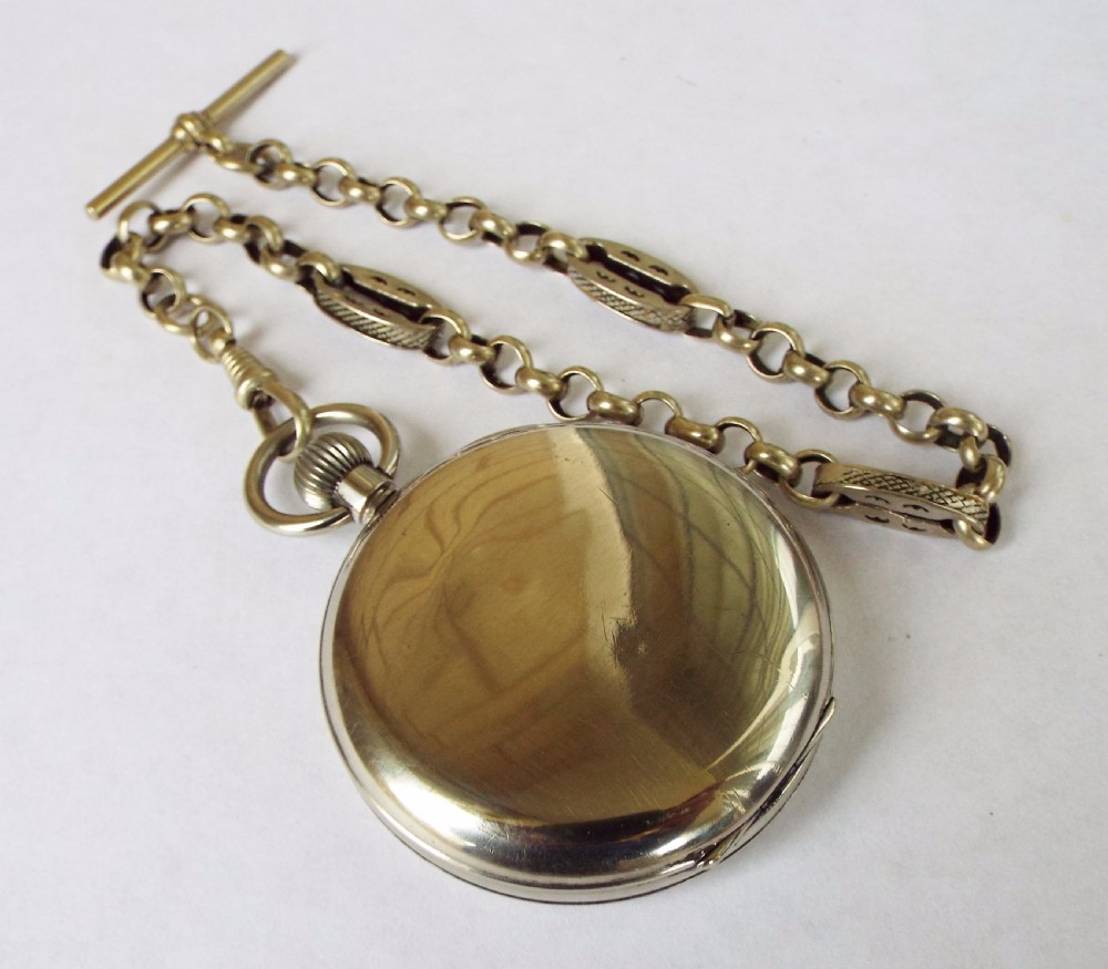 1930s Limit pocket watch with chain View V