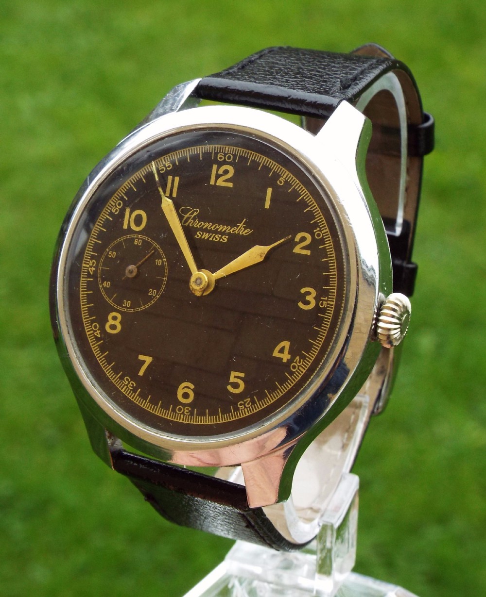 A gents large Chronometre Swiss wrist watch View II