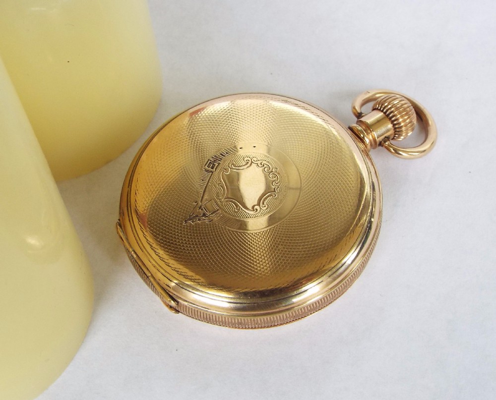 Antique Elgin full hunter pocket watch, 1912 View III