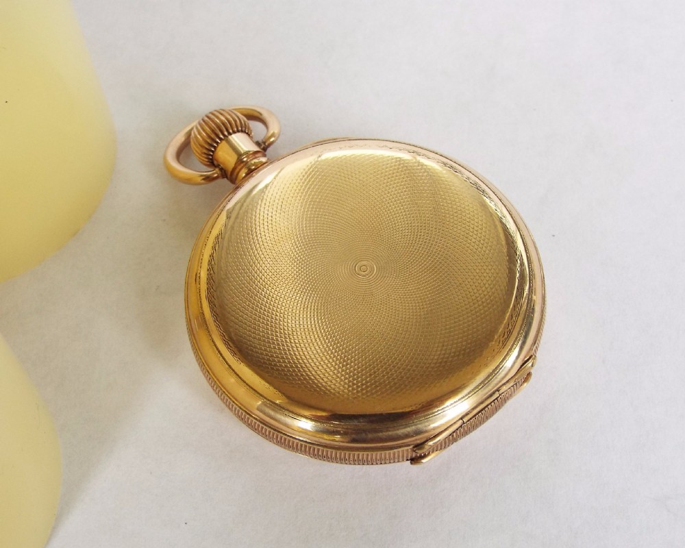 Antique Elgin full hunter pocket watch, 1912 View IV