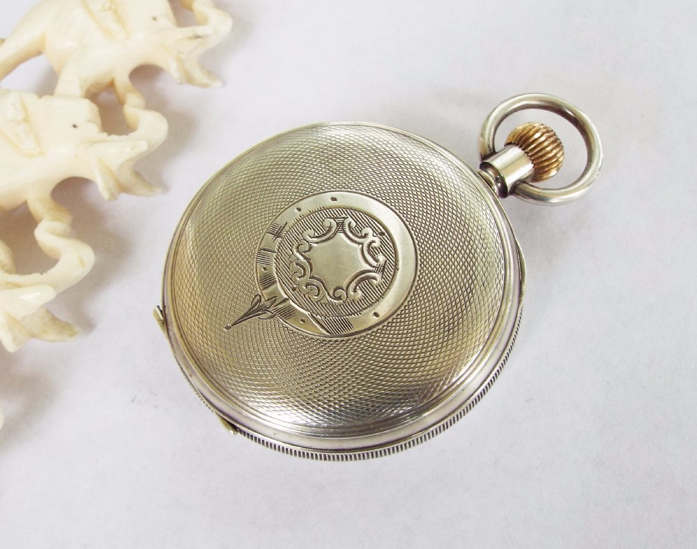 An antique silver pocket watch, 1917 View III