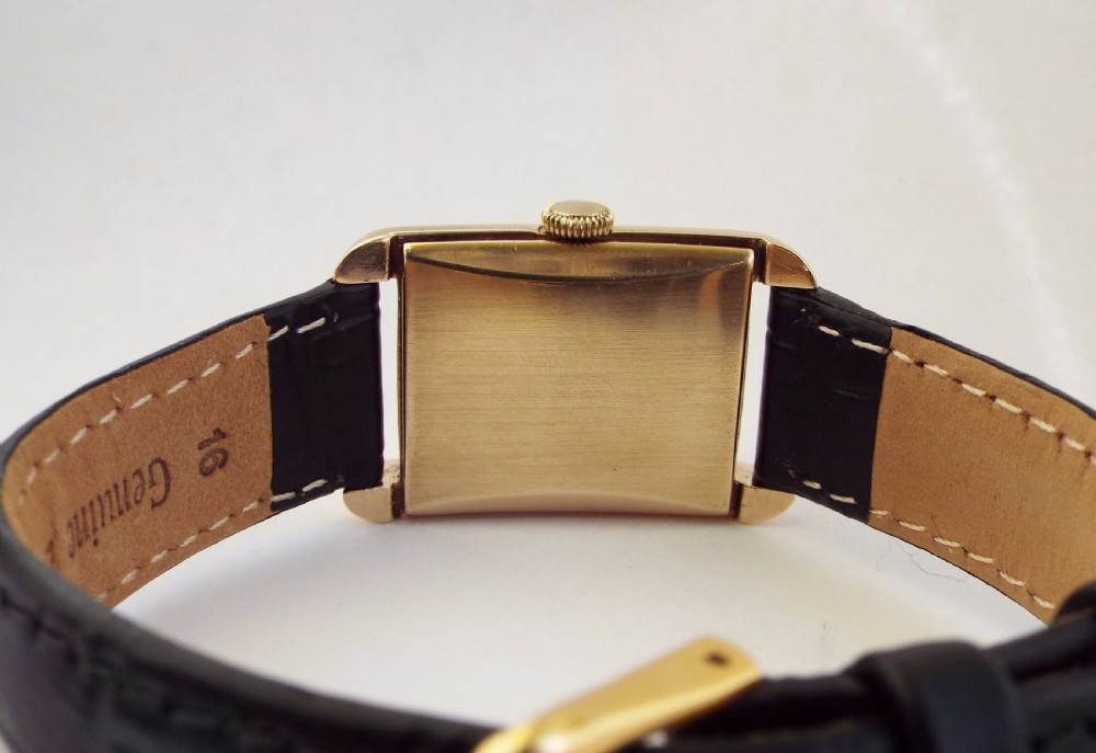 9ct gold mid-size Rotary watch, 1957, faceted lens View VI
