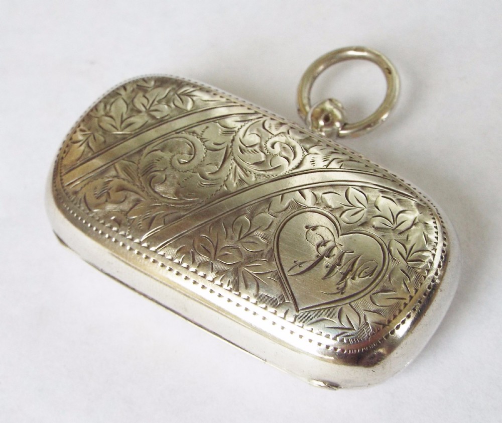 Antique silver double sovereign holder, 1914