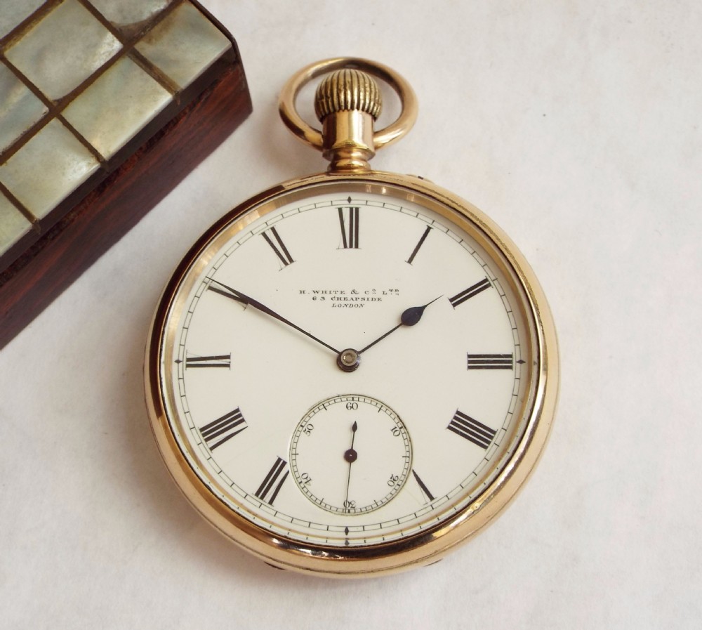 Antique pocket watch from H White & Co, London View II