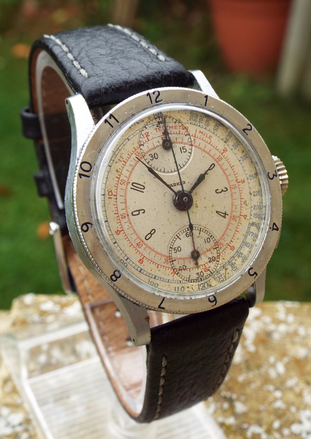 Gents 1940s Parker chronograph wrist watch View II