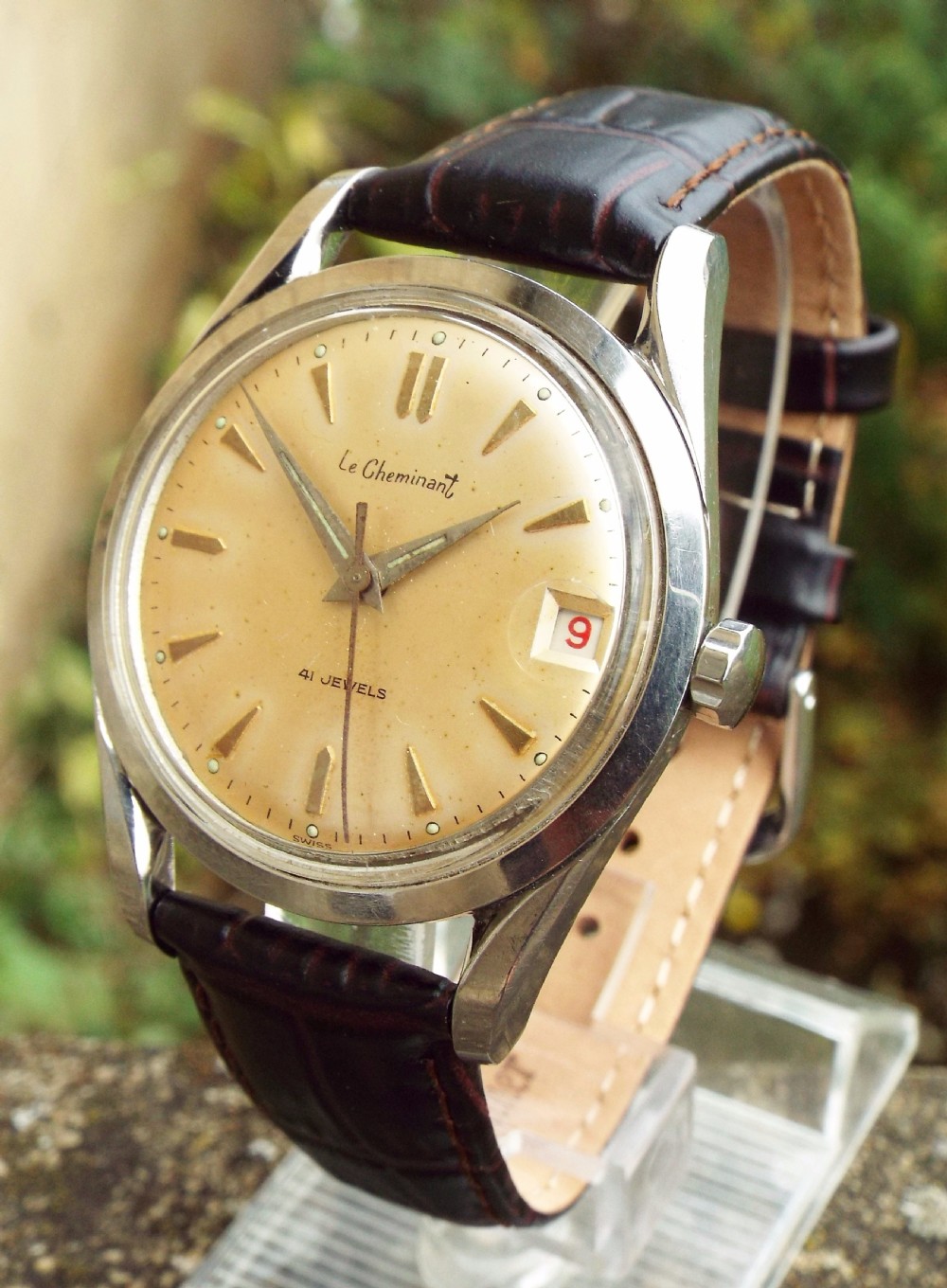Gents 1950s Le Cheminant wrist watch View II